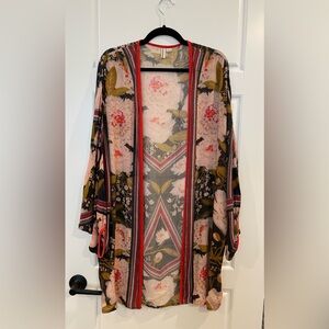 Anthropologie Floral Kimono Cardigan